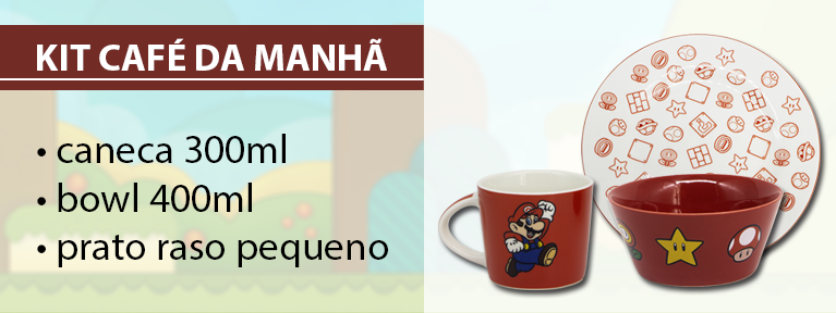 M - 100767 - Kit Café da Manhã Super Mario