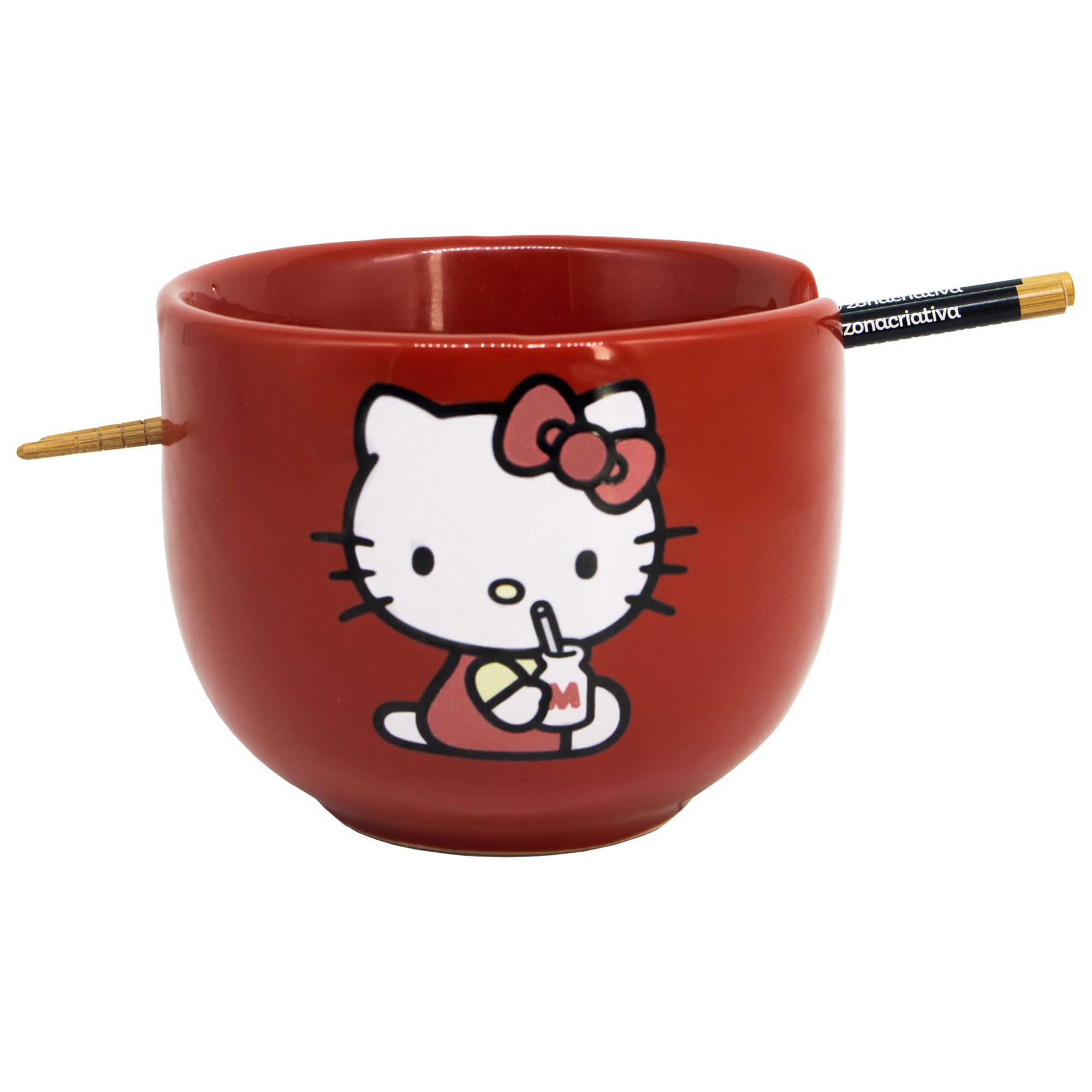 HELLO KITTY やきいも鍋 ニューボーンセラミックス Objeto Mania | Bowl de Porcelana 500ml com Hashi Hello Kitty Zona