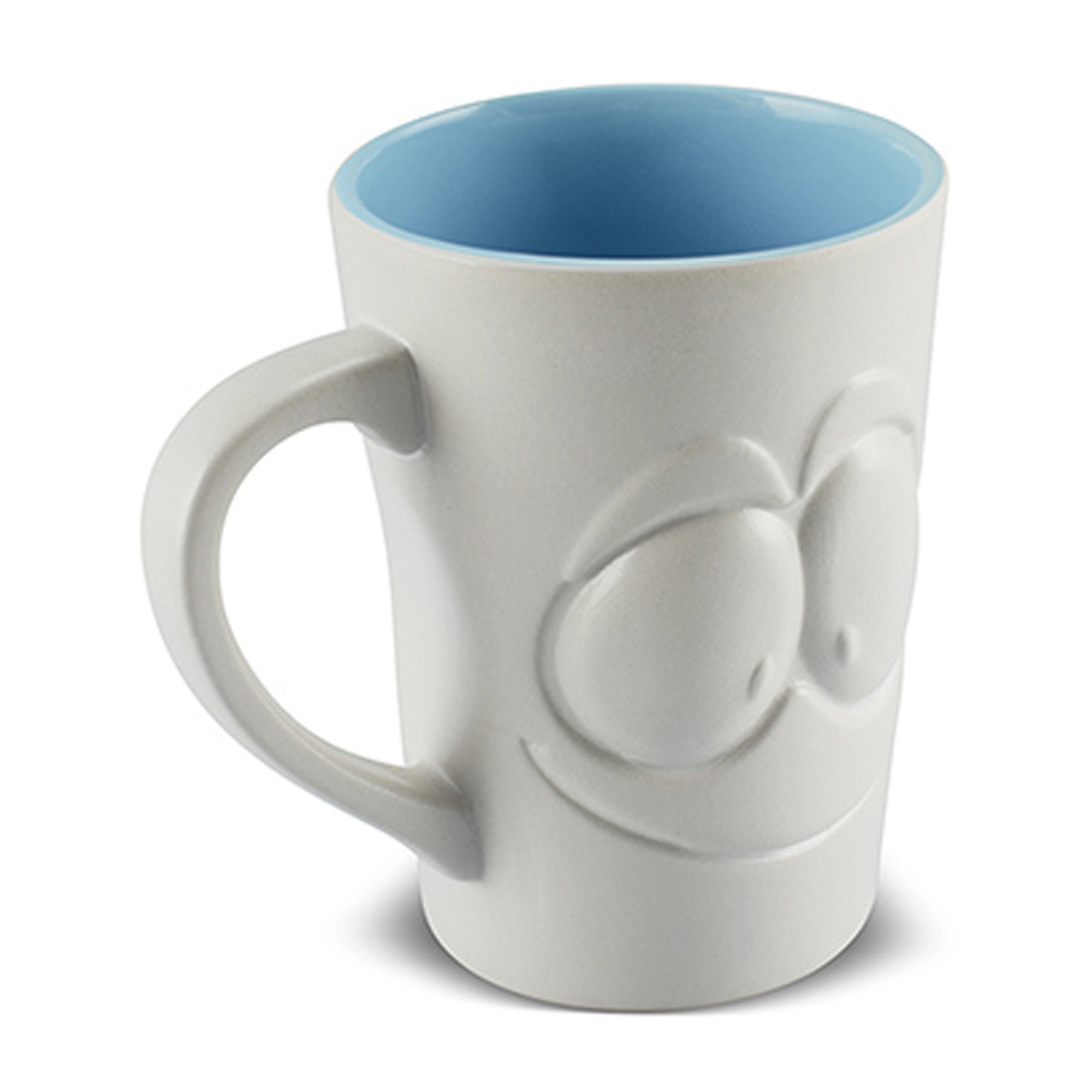 Caneca de Cerâmica 150ml Zé Rostress Branca e Azul MondoCeram