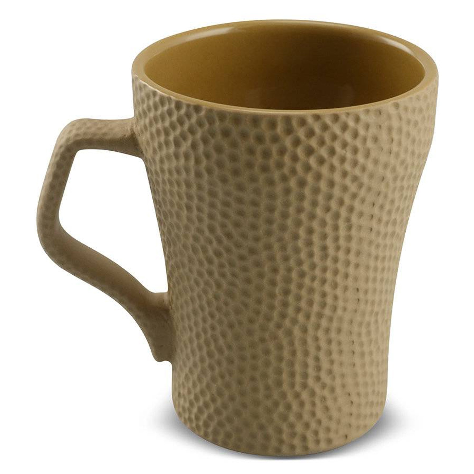 Caneca de Cerâmica Martelada 280ml Ocre MondoCeram