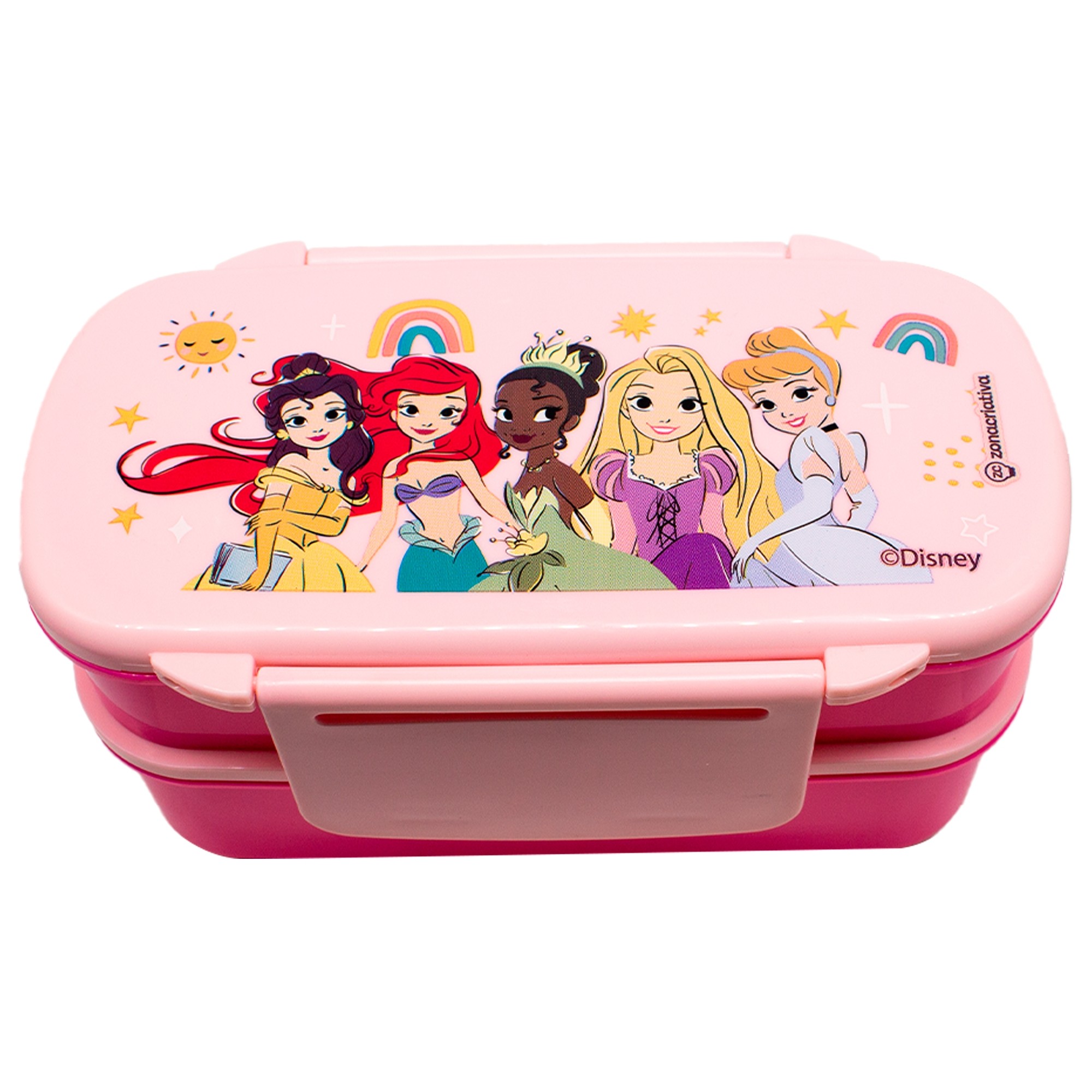 Kit Marmita Infantil Rosa Princesas Disney Zona Criativa