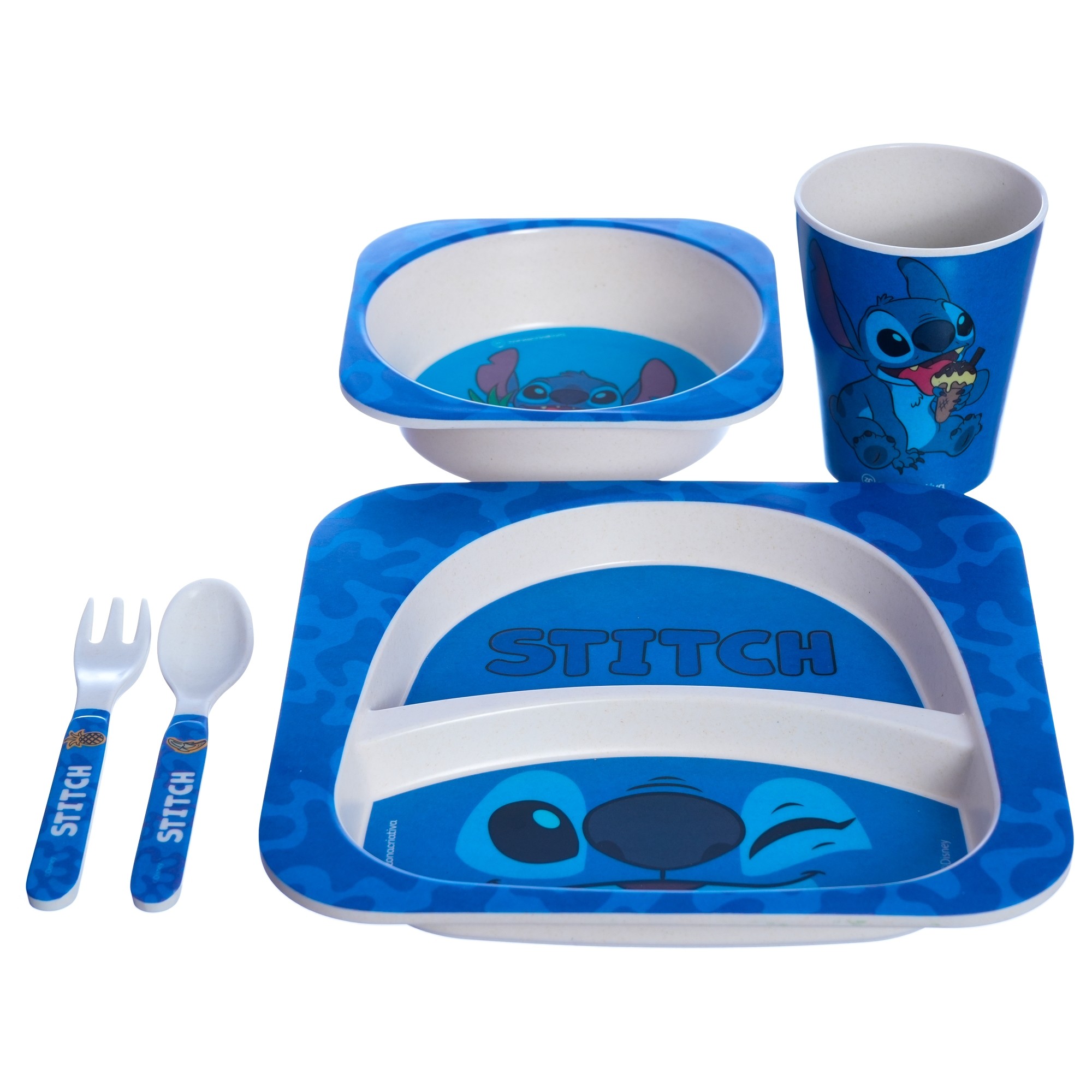 Kit Refeição Infantil Azul Stitch Disney Zona Criativa