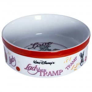 Comedouro de Porcelana Grande 350ml A Dama e o Vagabundo Disney Zona Criativa