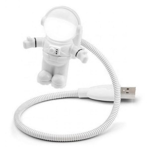 Luminária Astronauta USB 5,2cm Branca