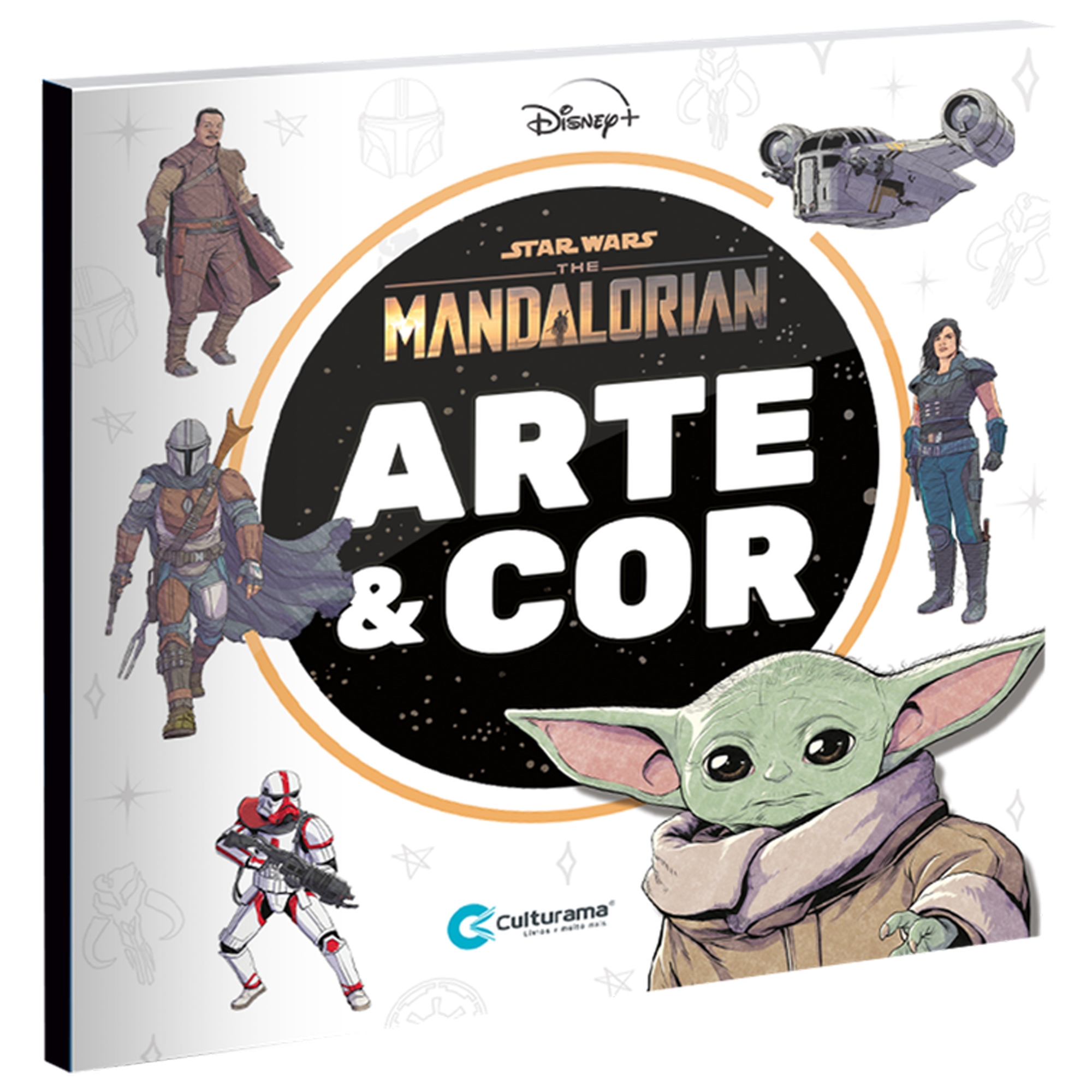 Livro Arte e Cor 36 Páginas Mandalorian Star Wars Culturama